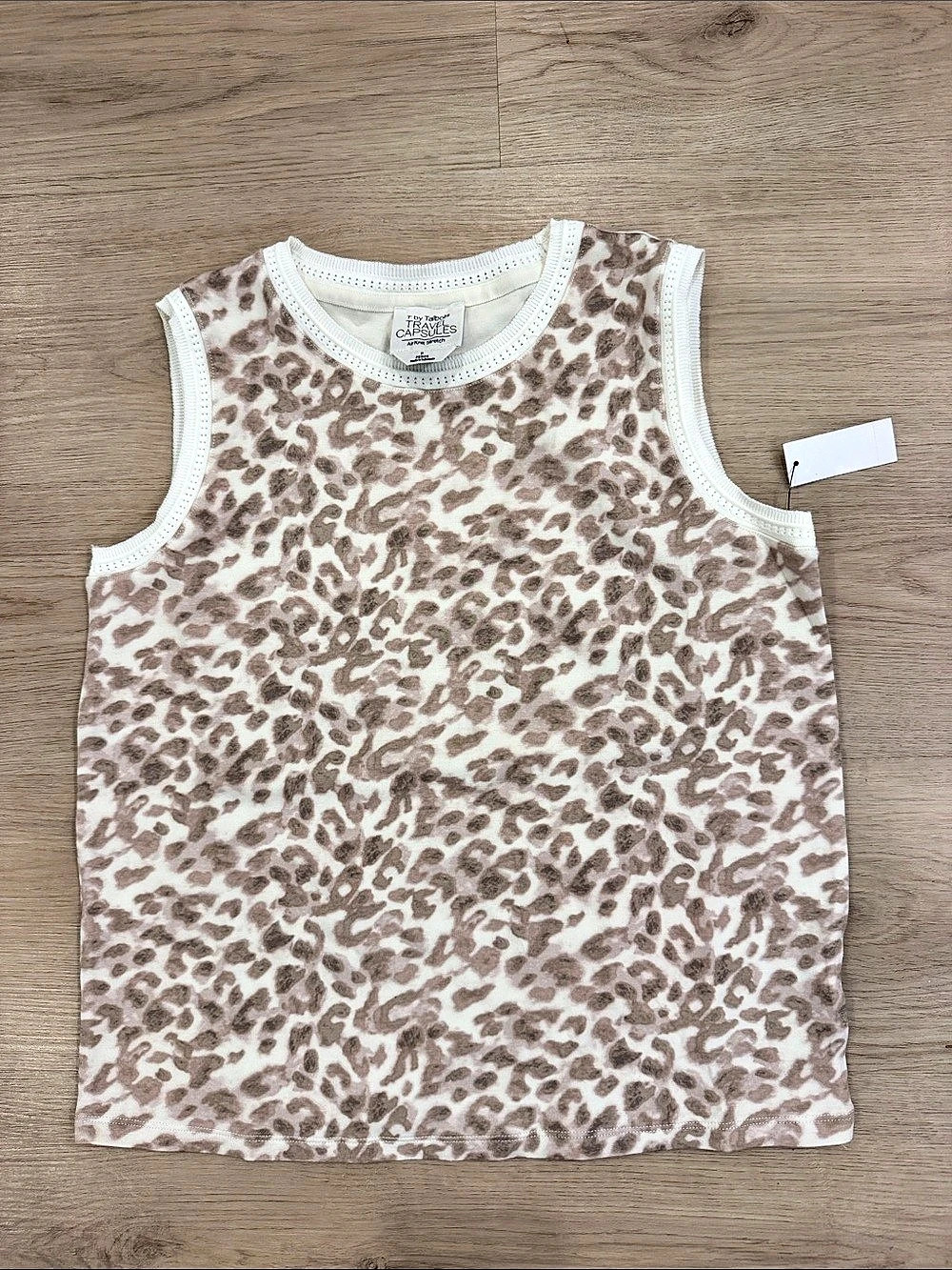 New Talbots P Travel Capsules ArKnit Stretch Tank Leopard Print Tank